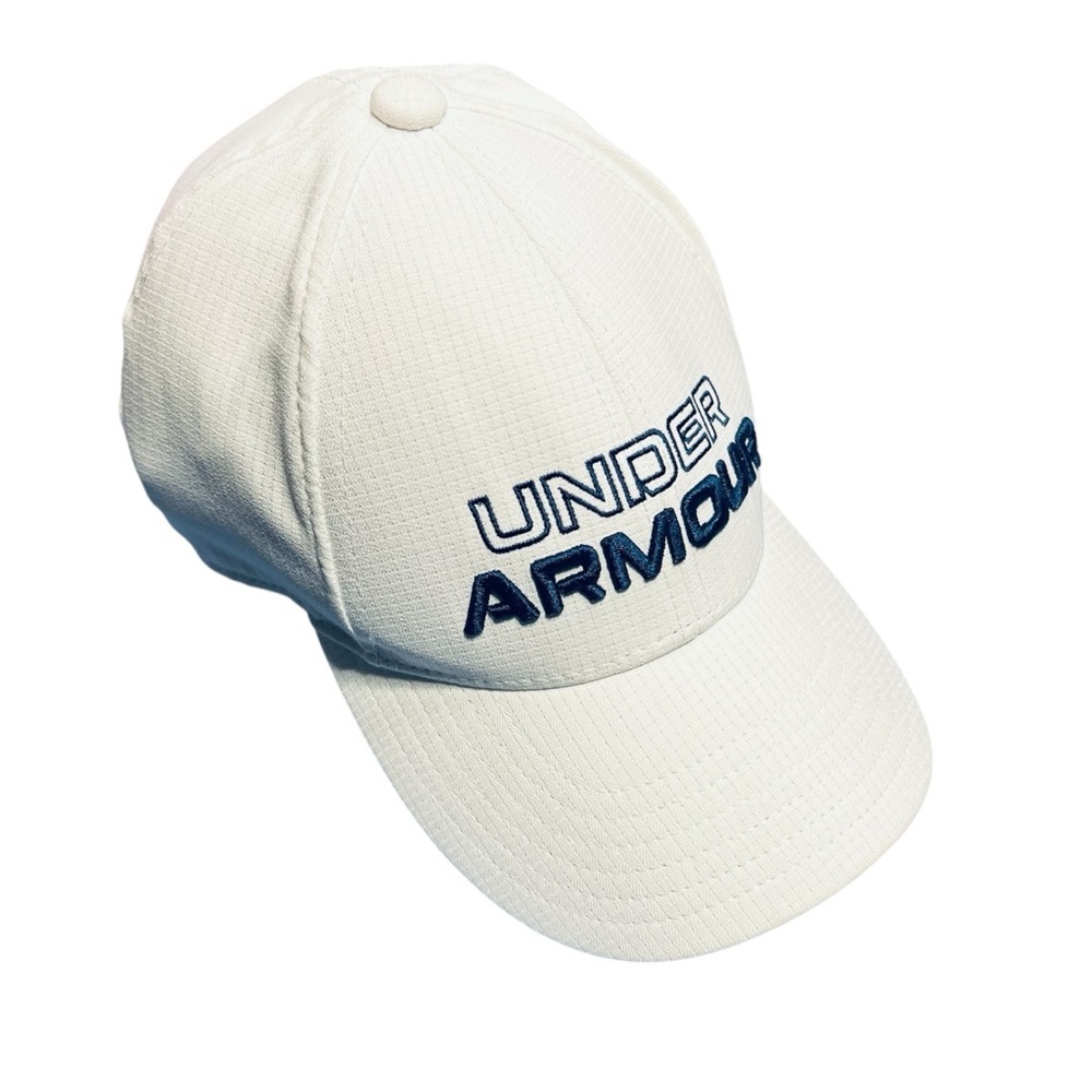 Under Armour Kids White Ball Cap Golf Hat